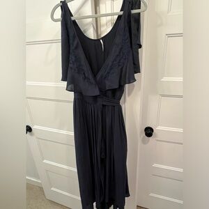 Free People dark blue maxi wrap dress